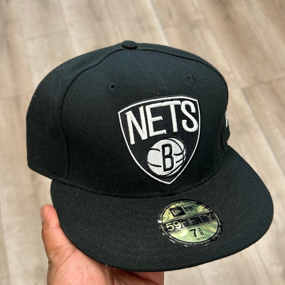 Brooklyn Nets 59Fifty New Era Fitted Hat Cap sz 7 3/8 B25
